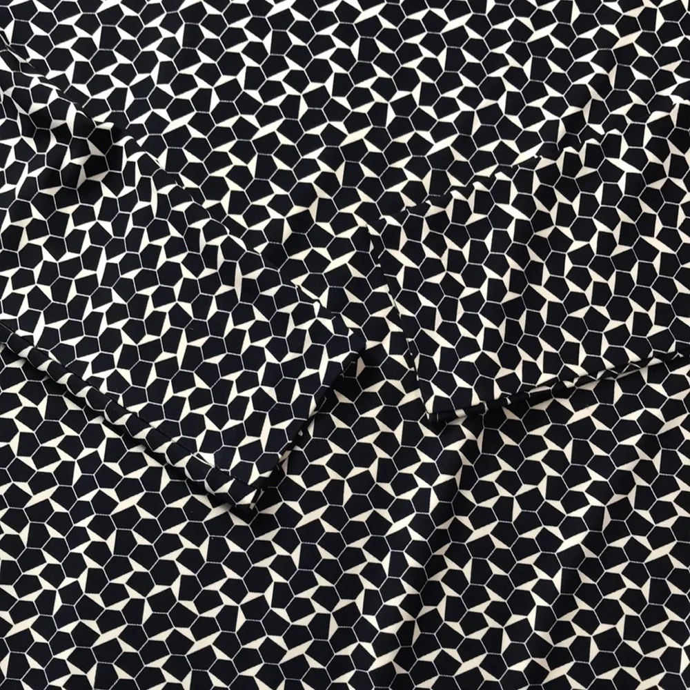 Tory Burch Geometric Long Sleeve Navy Sheath Dress Size Medium - Picture 10 of 13